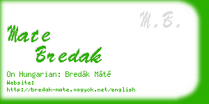 mate bredak business card