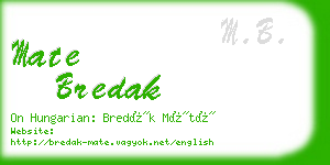 mate bredak business card